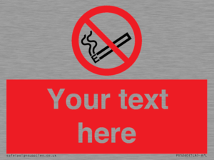 Custom No E-cigarettes / Vaping Sign